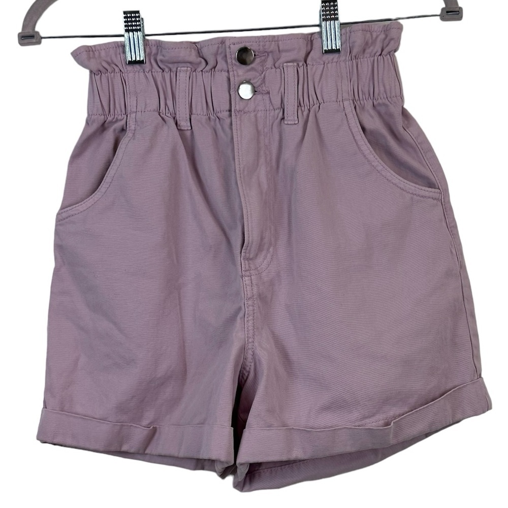 H&M Lavender Paper Bag Shorts Size 2